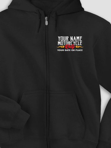 Motorcycle Rally : Embroidered Zip Hoodies