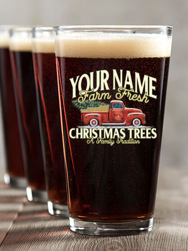 Christmas Tree Farm : Pint Glasses - Color Printed