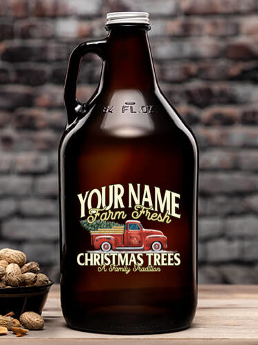 Christmas Tree Farm : Beer Growlers - Color Printed
