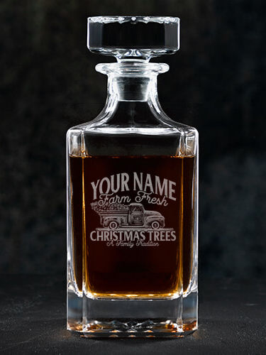 Christmas Tree Farm : Whiskey Decanter - Engraved