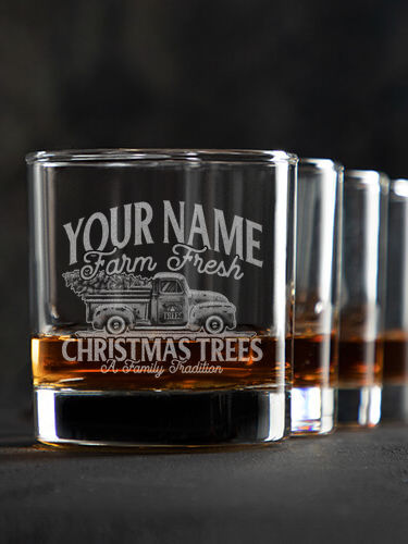 Christmas Tree Farm : Rocks Glasses - Engraved