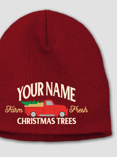 Christmas Tree Farm : Embroidered Beanies