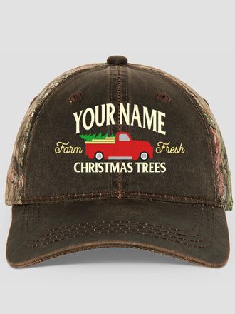 Christmas Tree Farm : Embroidered 2-Tone Camo Hats