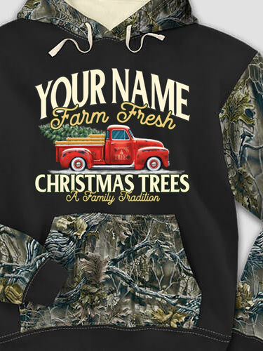 Christmas Tree Farm : Printed 2-Tone Camo Hoodies