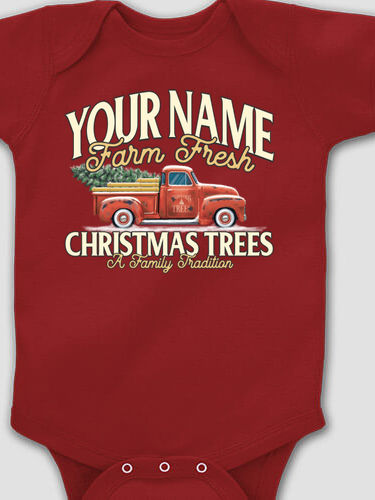 Christmas Tree Farm : Printed Baby Bodysuits