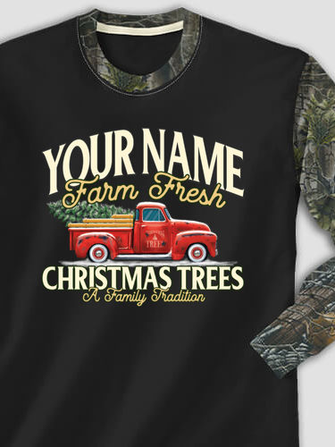 Christmas Tree Farm : Printed 2-Tone Camo Long Sleeves