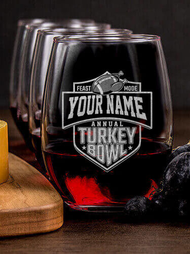 Turkey Bowl : Cheese Board Wine Glass Gift Sets - Engraved