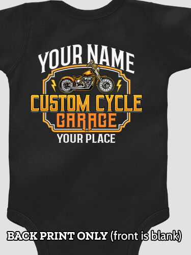 Custom Cycle Garage BP : Printed Baby Bodysuits
