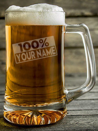 100 Percent : Beer Mugs - Engraved