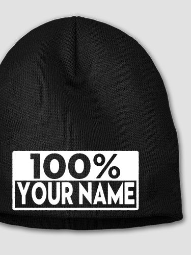 100 Percent : Embroidered Beanies