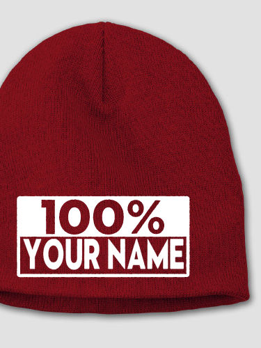 100 Percent : Embroidered Beanies