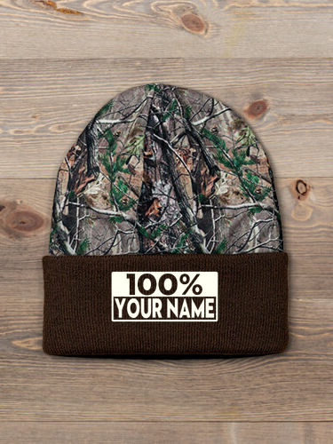 100 Percent : Embroidered 2-Tone Camo Cuffed Beanie