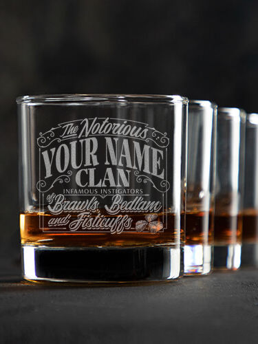 Notorious Clan : Rocks Glasses - Engraved