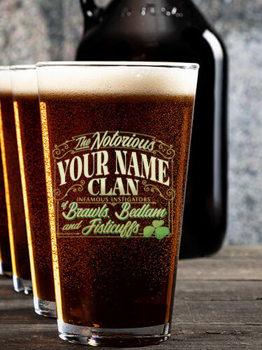 Notorious Clan : Growler Pint Glass Gift Sets - Color Printed