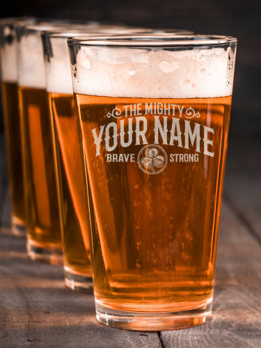 Mighty : Pint Glasses - Engraved