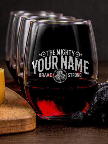 Mighty : Cheese Board Wine Glass Gift Sets - Engraved