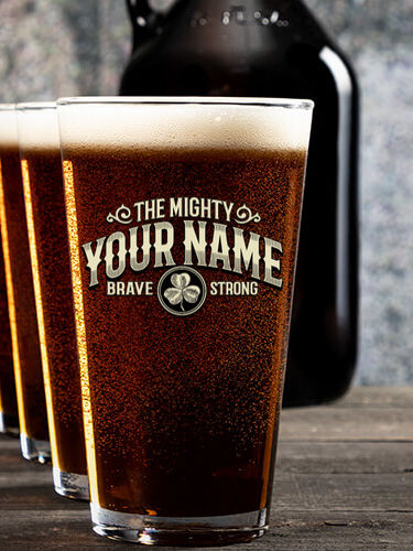 Mighty : Growler Pint Glass Gift Sets - Color Printed