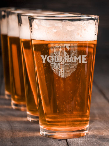 Irish Provinces : Pint Glasses - Engraved