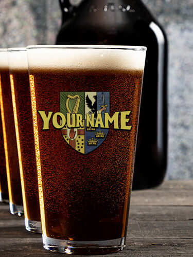 Irish Provinces : Growler Pint Glass Gift Sets - Color Printed