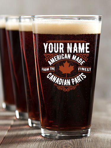 Canadian Parts : Pint Glasses - Color Printed