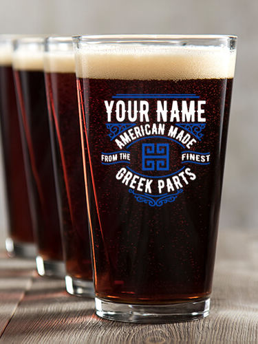 Greek Parts : Pint Glasses - Color Printed