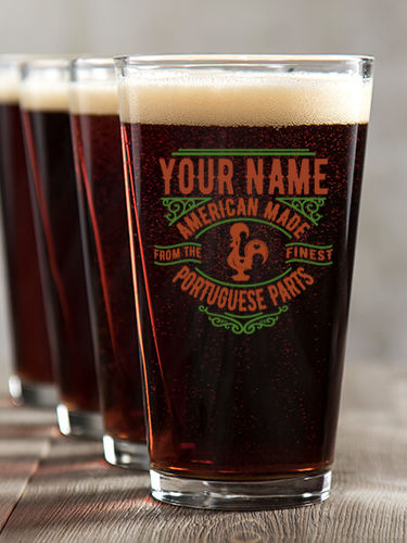 Portuguese Parts : Pint Glasses - Color Printed