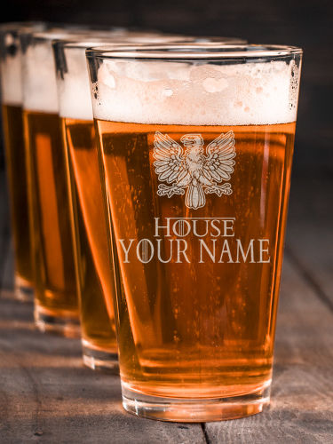House : Pint Glasses - Engraved