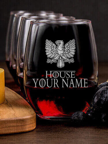 House : Cheese Board Wine Glass Gift Sets - Engraved