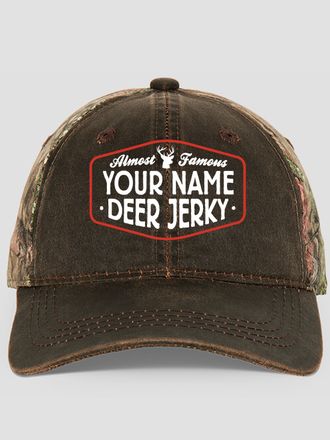 Deer Jerky : Embroidered 2-Tone Camo Hats