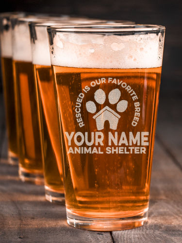 Animal Shelter : Pint Glasses - Engraved