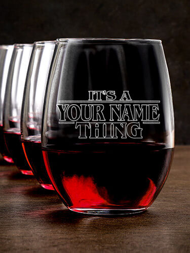 Things : Stemless Wine Glasses - Engraved