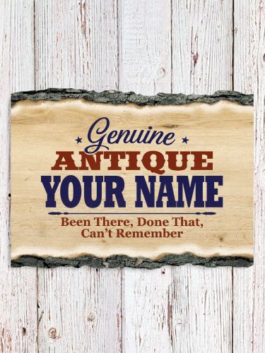 Genuine Antique : Faux Sliced Log Plaque