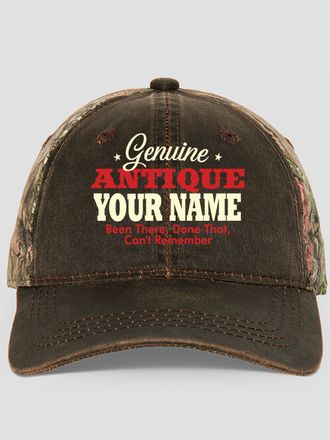 Genuine Antique : Embroidered 2-Tone Camo Hats
