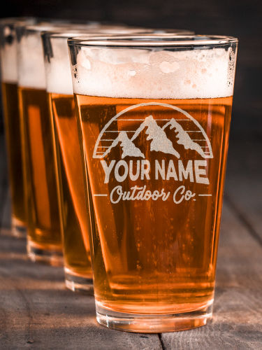 Outdoor Company : Pint Glasses - Engraved