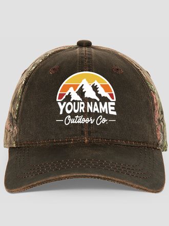 Outdoor Company : Embroidered 2-Tone Camo Hats