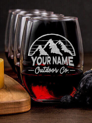 Outdoor Company : Cheese Board Wine Glass Gift Sets - Engraved