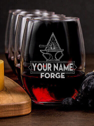 Forge : Cheese Board Wine Glass Gift Sets - Engraved