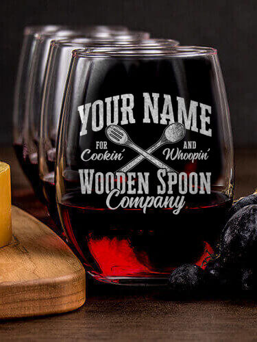 Wooden Spoon Company : Cheese Board Wine Glass Gift Sets - Engraved