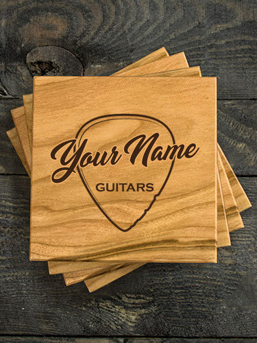 Guitars : Coasters - Engraved