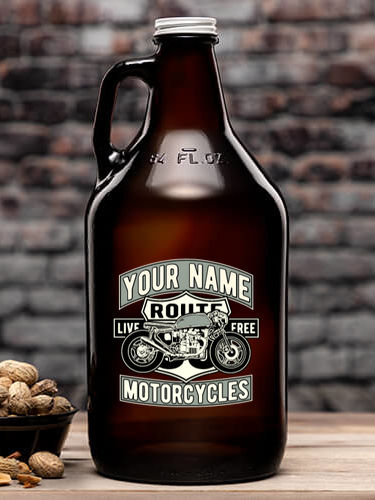 Motorcycles : Beer Growlers - Color Printed