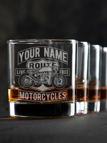 Motorcycles : Rocks Glasses - Engraved