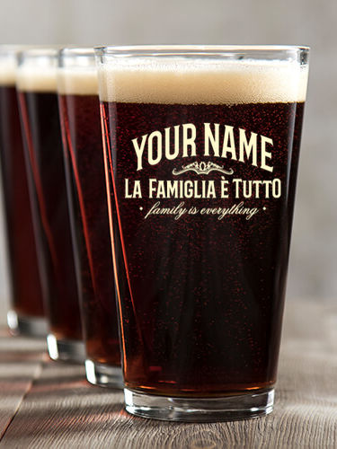 Family Is Everything : Pint Glasses - Color Printed