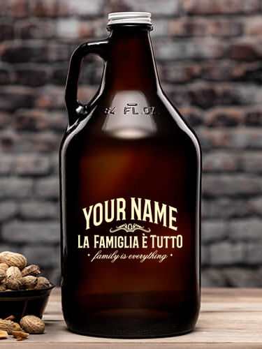 Family Is Everything : Beer Growlers - Color Printed