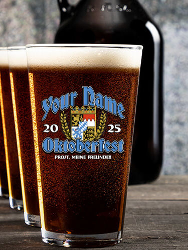 Oktoberfest : Growler Pint Glass Gift Sets - Color Printed