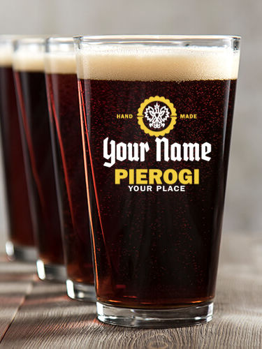 Pierogi : Pint Glasses - Color Printed