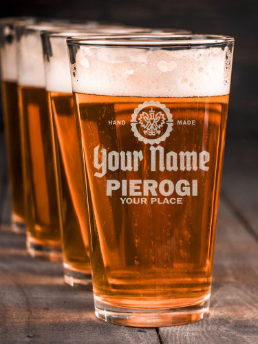 Pierogi : Pint Glasses - Engraved