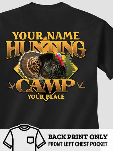 Turkey Hunting Camp : Printed Pocket T-Shirts