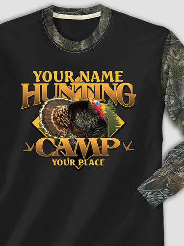 Turkey Hunting Camp : Printed 2-Tone Camo Long Sleeves