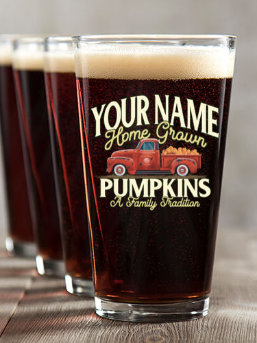 Pumpkins : Pint Glasses - Color Printed