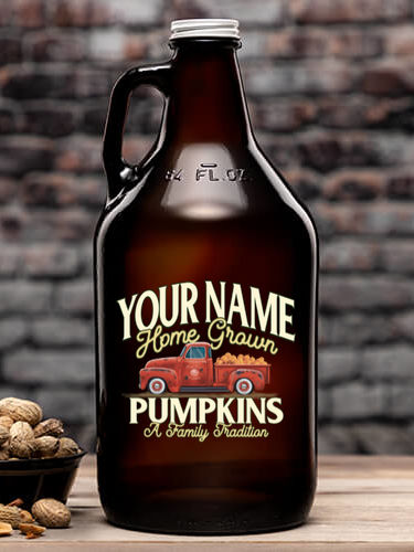 Pumpkins : Beer Growlers - Color Printed